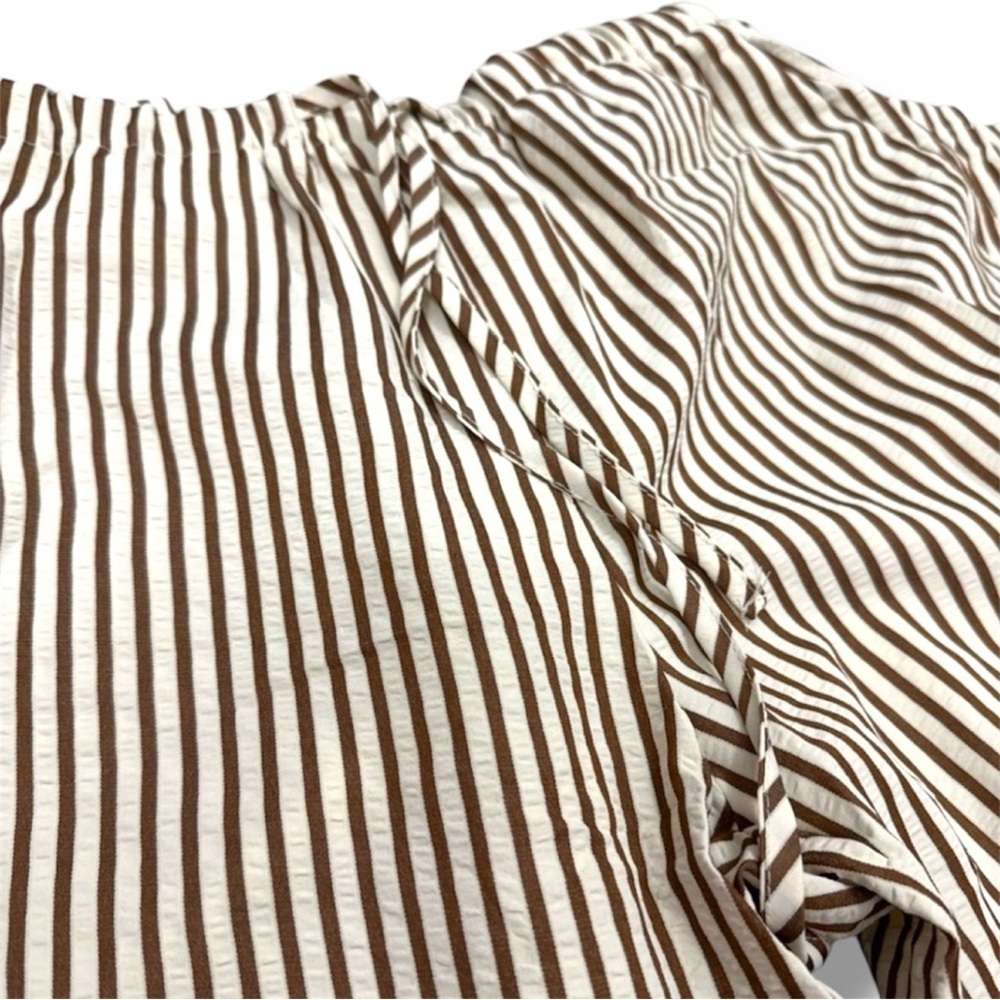 SHEIN Women's Casual Striped Wide-Leg Long Pants - Picture 7 of 9